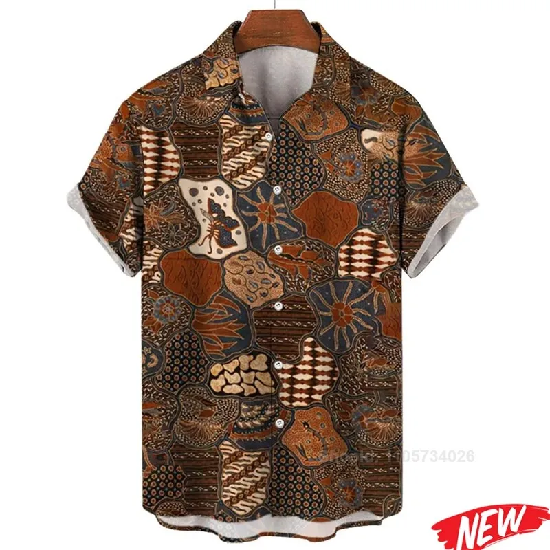 Vintage Hawaiian Floral Shirt - เสื้อฮาวายลายดอกไม้พิมพ์ลาย 3 มิติ สไตล์วินเทจ สำหรับผู้ชายและผู้หญิง ใส่เที่ยวฤดูร้อน
