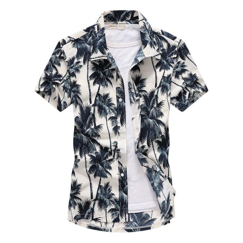 ฤดูร้อน Mens Hawaiian Casual C - Vintage Hawaiian Floral Shirt บทวิจารณ์และราคา