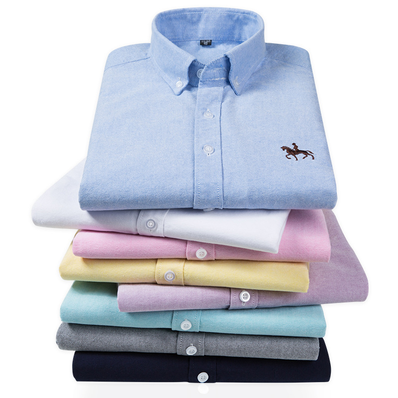 6XL 100% Cotton Oxford สีขาวเส - Oxford Cotton Casual Shirt Business บทวิจารณ์และราคา