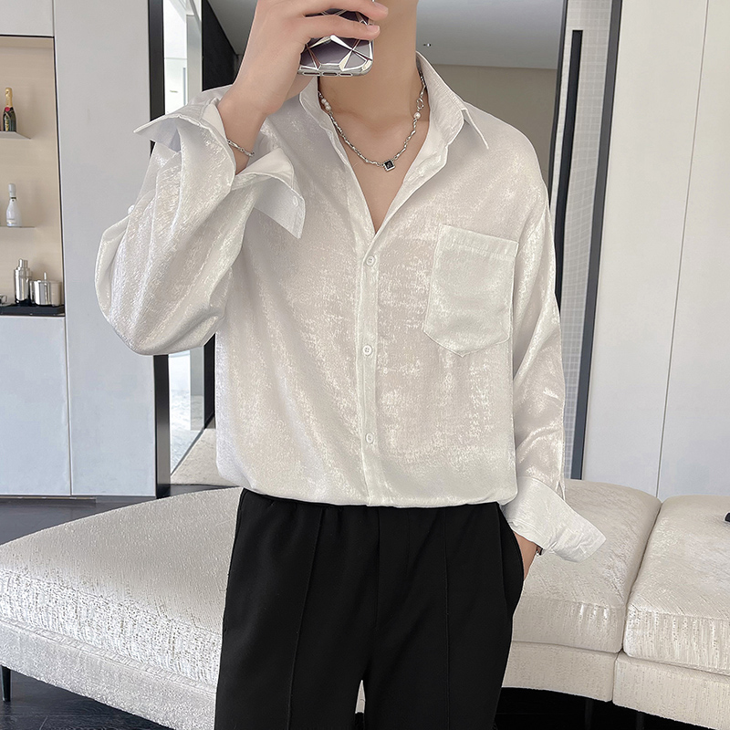 เซ็กซี่ผ้าไหมซาตินเสื้อสําหรับ - Mens Satin Silk Dress Shirt บทวิจารณ์และราคา