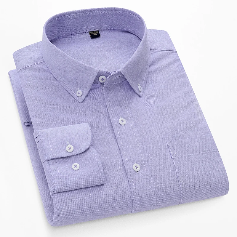 เสื้อเชิ้ตแขนยาวผ้าฝ้ายอ็อกซ์ฟ - Oxford Cotton Casual Shirt Business บทวิจารณ์และราคา