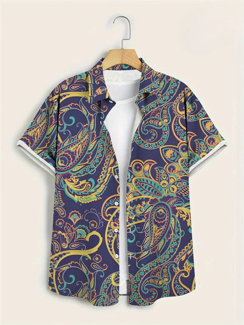 เสื้อเชิ้ตฮาวายลายเพสลีย์สีสัน - Vintage Hawaiian Floral Shirt บทวิจารณ์และราคา