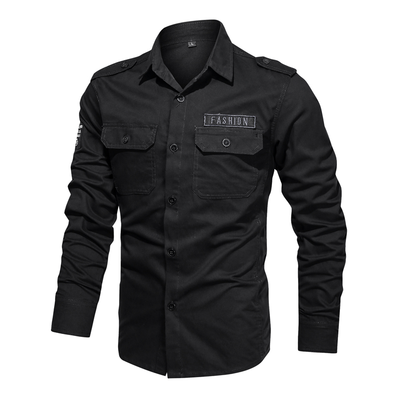 สินค้าผู้ชายเสื้อทหารสไตล์สบาย - Tactical Military Shirt Cargo บทวิจารณ์และราคา