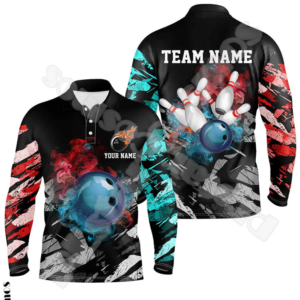 เสื้อโปโลแขนยาวสำหรับทุกเพศเสื - Short Sleeve Bowling Shirt Retro บทวิจารณ์และราคา
